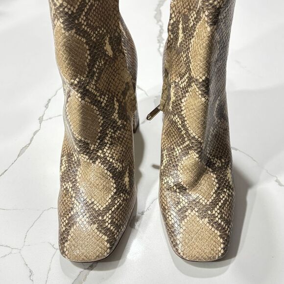Sam Edelman | Women’s Block Heels Snakeskin Square Toe CODIE Boots Size 8 - Picture 4 of 17